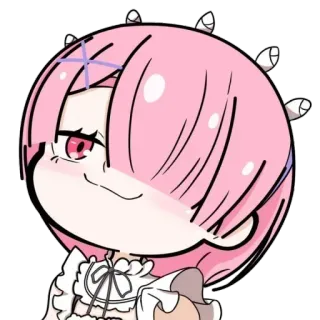 😏 37548740 Ram Re:Zero anime, carino, kawaii, Ram, Re Zero, maid telegram sticker