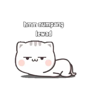 😅 95791888 hmm numpang lewat chat, mignon, autocollant, animal, hmm telegram sticker