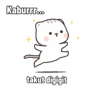 🏃‍♂ c25e24f0 Kaburrr...
takut digigit chat, mignon, course, peur, dessin animé telegram sticker