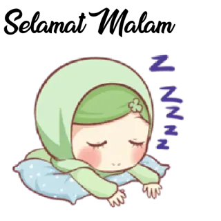 💤 d0e11170 ZZZZ sleepy, sleeping, cartoon, cute, hijab, zzzz telegram sticker