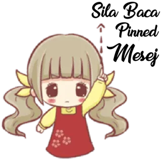 ☝️ fd7c16cf cute, girl, cartoon, illustration, kawaii, adorable telegram sticker