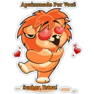❤️ bb4c0c4f Apaixonado Por Você
Senhor, Estou! leão, amor, corações, desenho animado, afeição, fofo telegram sticker