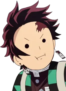 🙁 4beb64ac Tanjiro Kamado Demon Slayer tanjiro, demon slayer, anime, manga, chibi, lustig telegram sticker