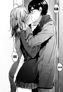 🥵 a6bfe71e HM AYM HH 키스, 애니메이션, 로맨스, 커플, 애정 telegram sticker