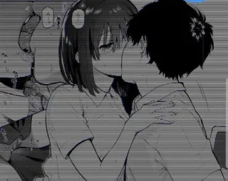 🥵 ac4d5028 키스, 로맨스, 애니메이션, 만화, 커플 telegram sticker