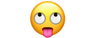 😝 106e5172 Émoji, Visage, Langue, Yeux, Drôle, Expression telegram sticker