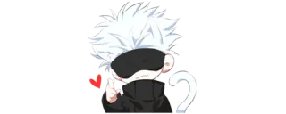 ✨ b8ce06c6 Gojo Satoru Jujutsu Kaisen Anime, Desenho animado, Chibi, Coração, Bonito, Gojo Satoru whatsapp sticker