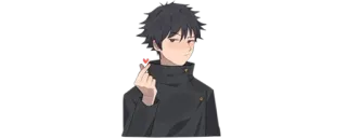 ✨ f7dc5b0b Anime, Personagem, Coração com os dedos, Sinal de amor whatsapp sticker