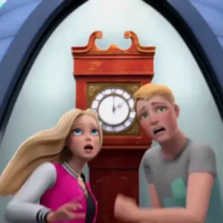 💗 16f6bbd2 Barbie ตุ๊กตา, แอนิเมชัน, นาฬิกา, การ์ตูน telegram sticker