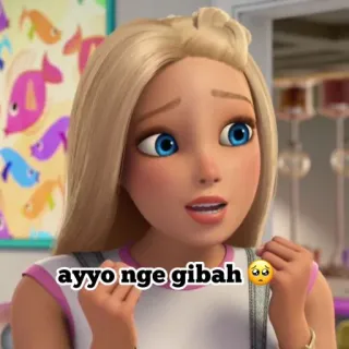 💗 3ba87727 Barbie ayyo nge gibah 🥺 บาร์บี้, การ์ตูน, เศร้า, อิโมจิ, น่ารัก telegram sticker