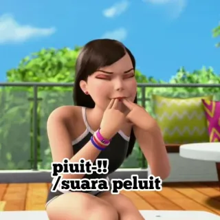 💗 6f7c856e piuit!! /suara peluit การ์ตูน, เด็กผู้หญิง, นกหวีด, ชุดว่ายน้ำ telegram sticker