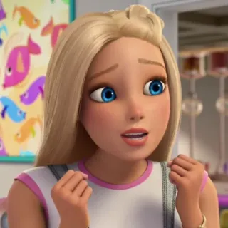 💗 9fec2fda Barbie บาร์บี้, การ์ตูน, ผมบลอนด์, ผู้หญิง telegram sticker