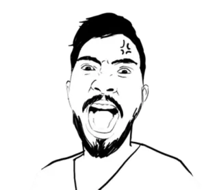 🥵 00b98032 enfadado, hombre, expresión, retrato, gritando, rabia whatsapp sticker