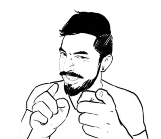 😄 4275f802 hombre, cara, persona, retrato, boceto, expresión facial whatsapp sticker