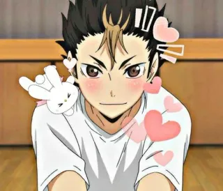 💕 1be804d7 Yu Nishinoya Haikyuu!! Anime, Haikyuu, Yu Nishinoya, Sticker, Dễ thương, Trái tim telegram sticker