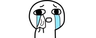 😭 0b3bb517 płacz, łzy, smutny, emocje, kreskówka, twarz telegram sticker