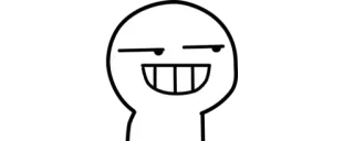 😁 3feed6d5 kreskówka, arogancki, mem, postać, uśmiechnięty telegram sticker