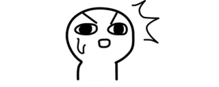 😓 ab34b662 zirytowany, zszokowany, wyraz twarzy, kreskówka, biały telegram sticker