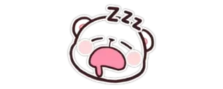 🧸 1b7d517f ZZZ dormilón, oso, dibujos animados, zzz, lindo, animal whatsapp sticker