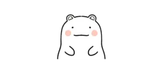 👑 4d434a9f lindo, oso, animal, blanco, dibujos animados, kawaii whatsapp sticker