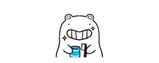 🧸 ffadbee9 oso, cepillo de dientes, dental, higiene, limpio whatsapp sticker