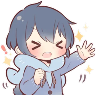 😆 549387e0 อนิเมะ, การ์ตูน, คาวาอิ, น่ารัก, ประกาย, เด็กผู้ชาย, ผ้าพันคอ, มีความสุข telegram sticker