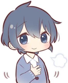 🙂 9733b673 ชิบิ, น่ารัก, อนิเมะ, คาวาอิ, ตัวละคร, เด็กผู้ชาย telegram sticker