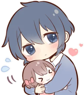 ❤ a4cc075f อนิเมะ, การ์ตูน, น่ารัก, กอด, คาวาอิ, ความรัก, ความรักใคร่, เด็ก telegram sticker