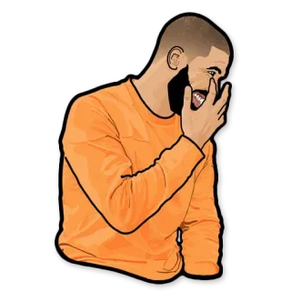 😂 28d0cae7 Drake rapper, cantor, artista, música, Drake telegram sticker