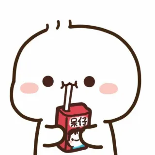 🐮 ad84e0da 吴仔 Cartoon, Trinken, Süß, Saft, Box, Figur whatsapp sticker