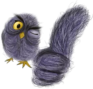 👍 1edef9a2 Eule, Cartoon, Tier, Vogel, schläfrig, niedlich whatsapp sticker