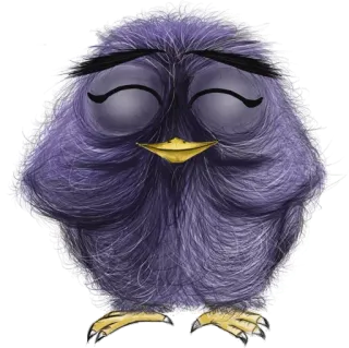 ☺️ a50f2571 vogel, lila, flauschig, süß, tier, aufkleber whatsapp sticker