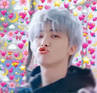 😘 7cbbb0c4 น่ารัก, หัวใจ, ดาว, คน, ความรัก, พระจันทร์ telegram sticker