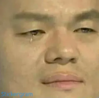 😢 cd80c4c8 Stickergram หน้า, เศร้า, ร้องไห้, มีม, สติกเกอร์ telegram sticker