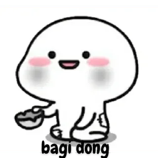 😀 823d3907 bagi dong cute, character, request, begging telegram sticker