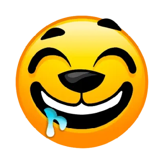 😀 20de6a76 Emoji, Cara, Riendo, Feliz, Dibujos animados, Expresión telegram sticker