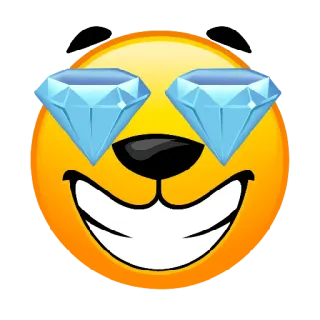 😀 6bcea31b Emoji, Diamante, Brillo, Cool, Gafas de sol, Sonrisa telegram sticker