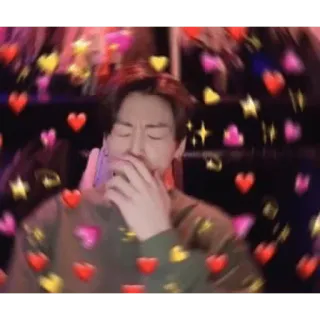 😀 d444a0f3 personne, coeurs, étoiles, affection, amour whatsapp sticker