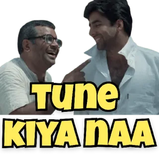 😀 44d4217f tune KIYA NAA indiano, Bollywood, commedia, film, dialogo whatsapp sticker