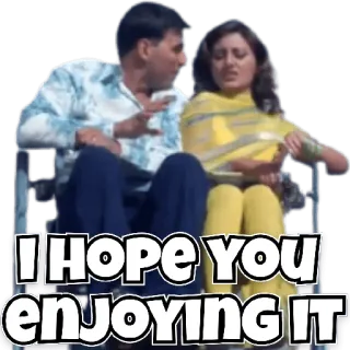 😀 8adb2125 I hope you enjoying it divertimento, divertente, umorismo, battuta, reazione, meme whatsapp sticker