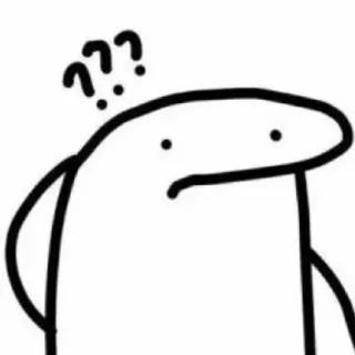 😀 3a2cc4b9 ??? dấu chấm hỏi, câu hỏi, bối rối, hoạt hình, vẽ nguệch ngoạc, đơn giản, nhân vật telegram sticker