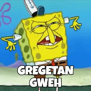 😀 0318c9c0 Spongebob GREGETAN
GWEH Bob Esponja, dibujos animados, animado, divertido, meme whatsapp sticker
