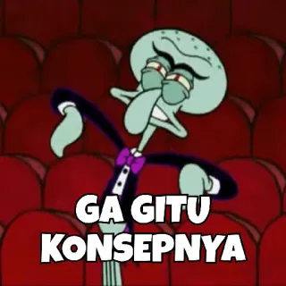 😀 6fd08db3 Squidward SpongeBob SquarePants GA GITU KONSEP NYA calamardo, bob esponja, dibujos animados, divertido, meme whatsapp sticker