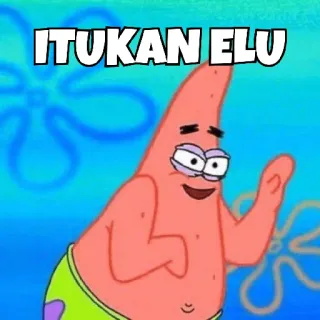 😀 703e3008 Patrick Star Spongebob Squarepants ITUKAN ELU patricio estrella, bob esponja, dibujos animados, divertido, meme, itukan elu whatsapp sticker