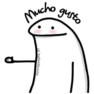 😀 2594d372 Mucho gusto приветствие, очень приятно, рад познакомиться, дружелюбный, белое пятно whatsapp sticker