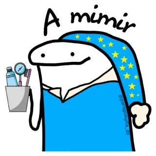 😀 8797ce89 A mimir сон, мультфильм, милый, спокойной ночи whatsapp sticker