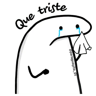 😀 ab5abfe6 Que triste грустный, плачущий, слезы, салфетка, мультфильм, меланхолия, эмоциональный whatsapp sticker