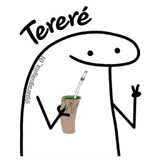 😀 b3c4be15 Terere Терere, Напиток, Мате, Парагвай, Флорк, Человечек whatsapp sticker