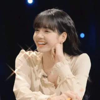 😀 255de706 Lisa Lisa, BLACKPINK, K-Pop, Idol, Sängerin, lächelnd, Frau whatsapp sticker