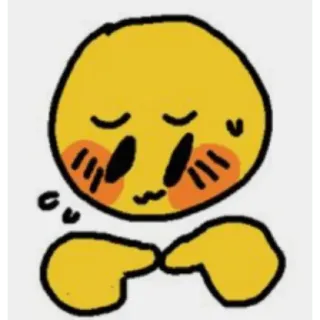 😀 5c3131c4 อีโมจิ, น่ารัก, หน้าแดง, ขี้อาย, คาวาอิ, ภาพวาด, สีหน้า telegram sticker